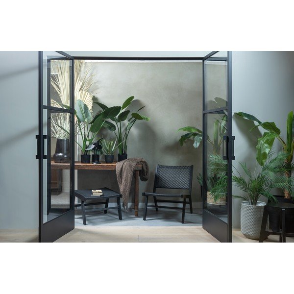 Černá podnožka k zahradnímu křeslu WOOOD Puk-image-1