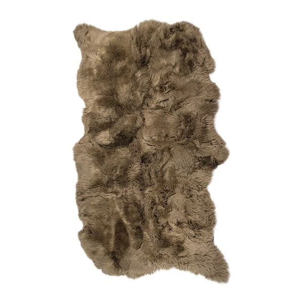 Hnědý kožešinový koberec s dlouhým chlupem Arctic Fur Janna, 180 x 120 cm