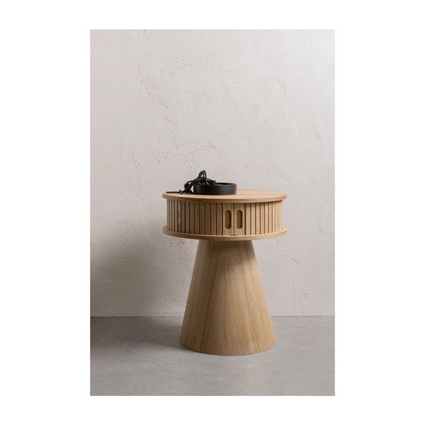 Noční stolek v dekoru borovice v přírodní barvě Karri – WOOOD-image-1