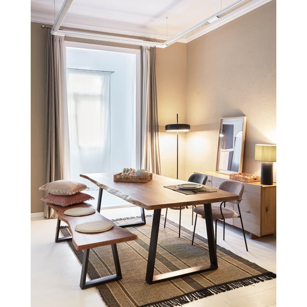 Oboustranný koberec z mořské řasy v černé a přírodní barvě 160x230 cm Brunilda – Kave Home-image-1