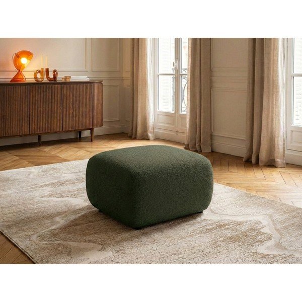 Zelená podnožka z textilie bouclé Montaigne – Bobochic Paris-image-1