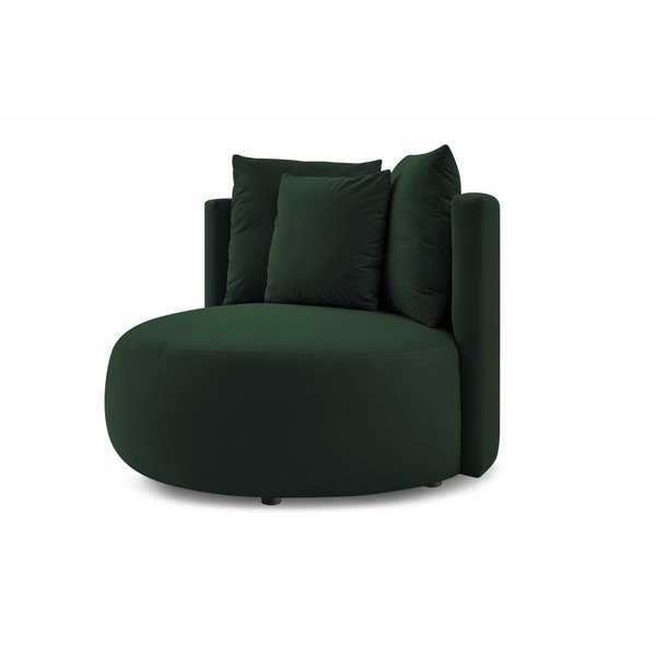 Tmavě zelené sametové křeslo Cesar – Bobochic Paris