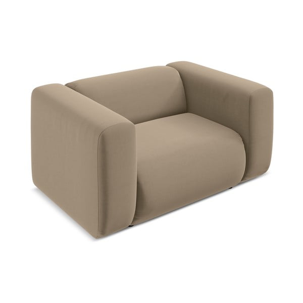 Béžové sametové křeslo Ekahi – Makamii-image-3