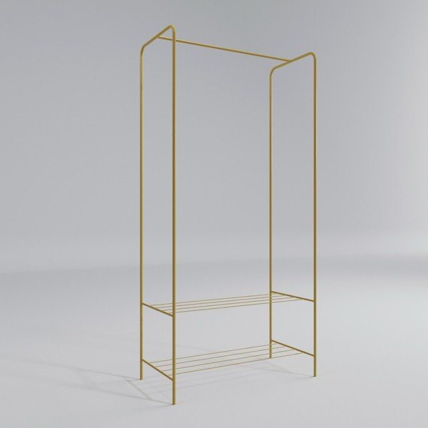 Kovový stojan na oblečení ve zlaté barvě Frankenthal – Kalune Design-image-3