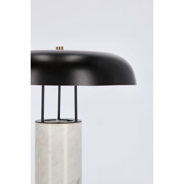 Černobílá mramorová stolní lampa s kovovým stínidlem (výška 33 cm) Kaithal – Bizzotto-image-4