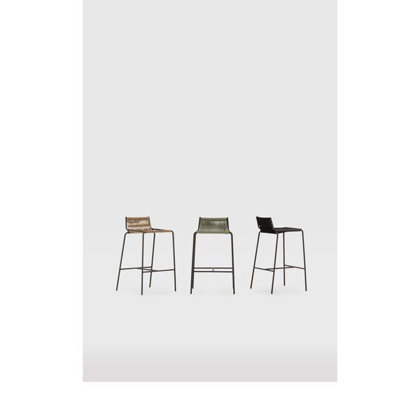 Zelená kovová barová židle (výška sedáku 65 cm) Emily – Marckeric-image-1