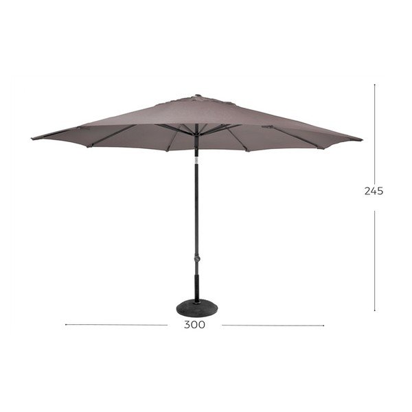 Šedý slunečník Hartman, ø 300 cm-image-1