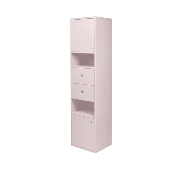 Růžová vysoká závěsná koupelnová skříňka 40x158 cm Color Bath – Tom Tailor-image-3