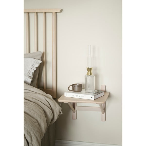 Noční stolek v dekoru dubu s poličkami Camrose - Rowico-image-1