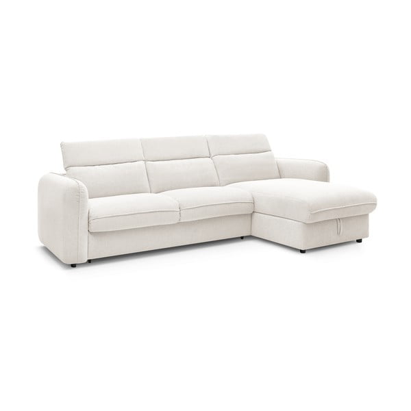 Bílá rozkládací rohová pohovka (variabilní) Achille – Bobochic Paris-image-4