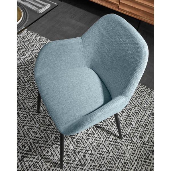 Modré čalouněné jídelní křeslo Konna – Kave Home-image-2