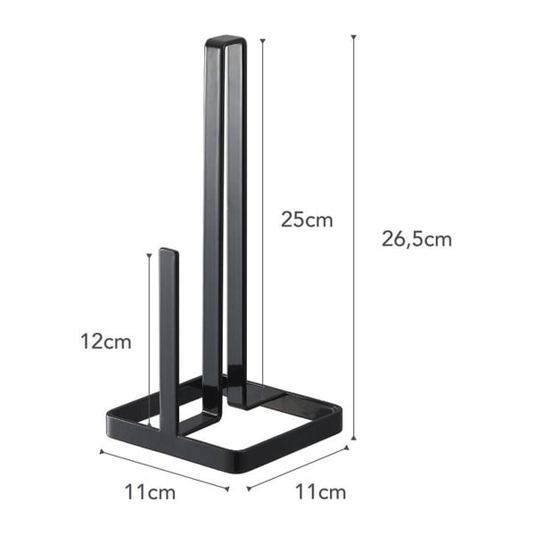 Černý stojánek na roli papírových utěrek YAMAZAKI Tower-image-2