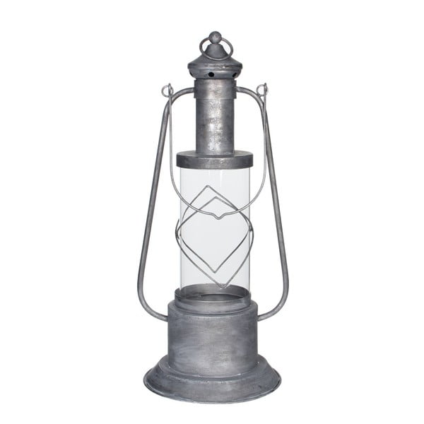 Kovová lucerna ve stříbrné barvě Ego Dekor Granada