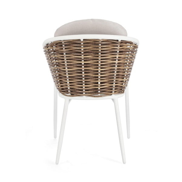 Bílá kovová zahradní židle Maribela   – Bizzotto-image-4