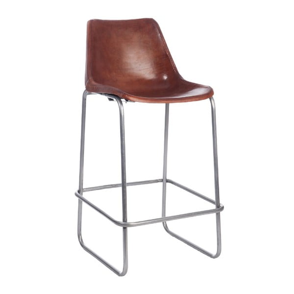 Barová stolička Leather Camel, 45x42x101 cm