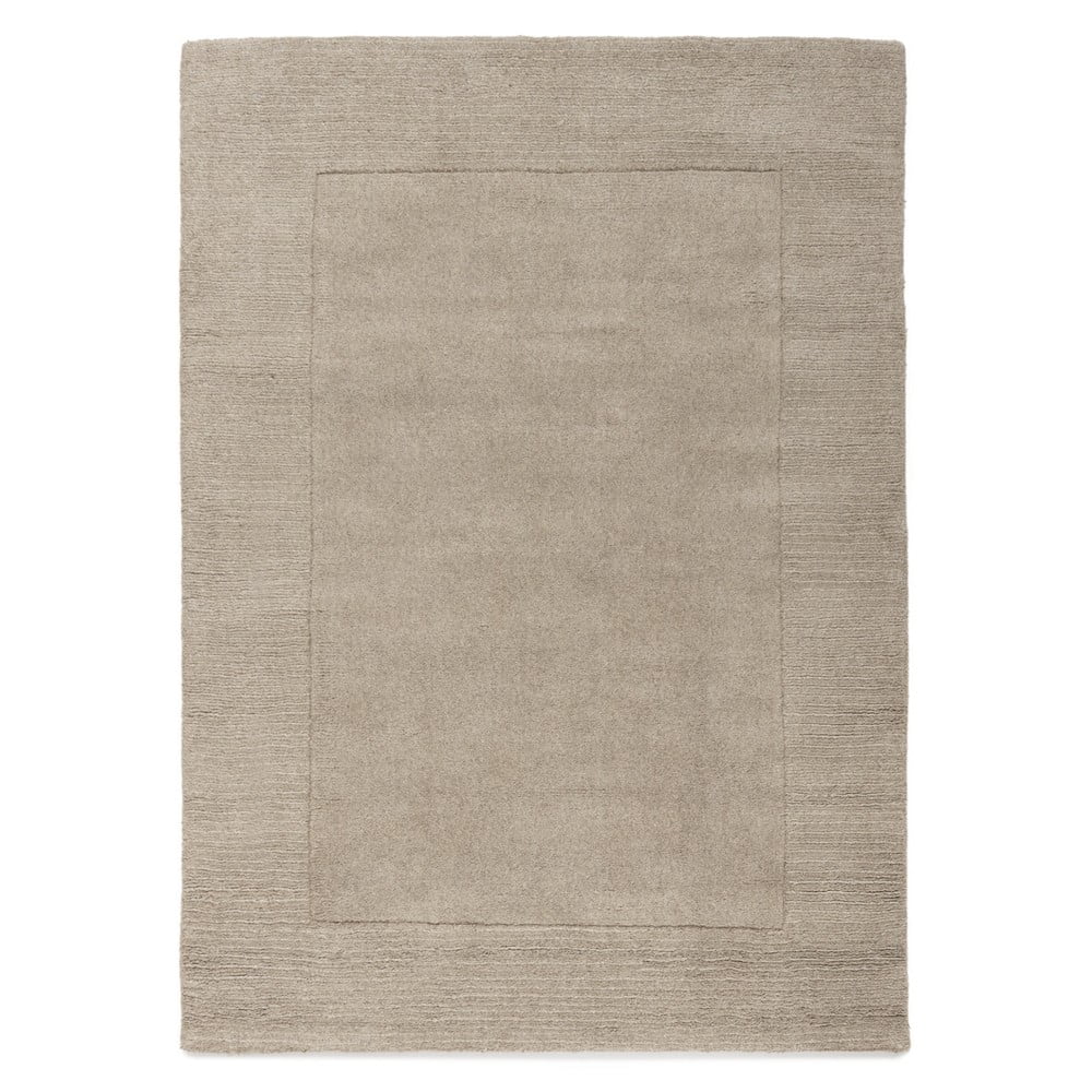 Hnědý vlněný koberec Flair Rugs Siena, 80 x 150 cm