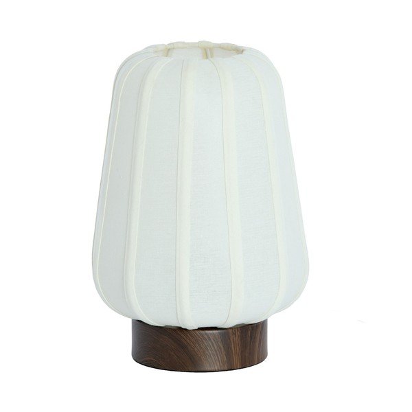 Bílá kovová stolní lampa s textilním stínidlem (výška 29 cm) Bibia – Light & Living