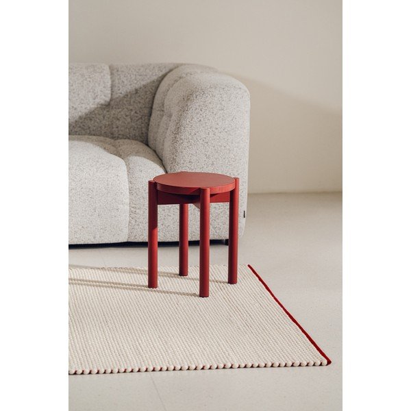 Červený/béžový ručně tkaný vlněný koberec 140x200 cm Lenu – noo.ma-image-4