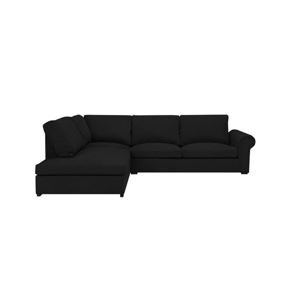 Černá rohová pohovka Windsor & Co Sofas Hermes, levý roh
