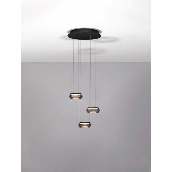 Matně černé skleněné LED stmívatelné závěsné svítidlo ø 35 cm Jailyn – Nova Luce-image-4