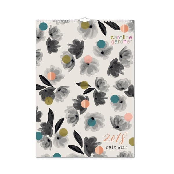 Nástěnný kalendář pro rok 2018 Portico Designs Caroline Gardner Rose Tinted, A3