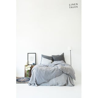 Světle šedé lněné prostěradlo 180x260 cm Light Grey – Linen Tales