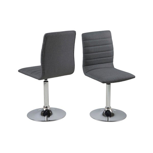 Sada 2 tmavě šedých jídelních židlí Actona Piper Dining Set