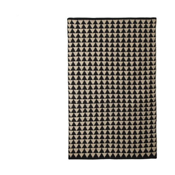 Černý koberec TJ Serra Triangle, 100 x 120 cm