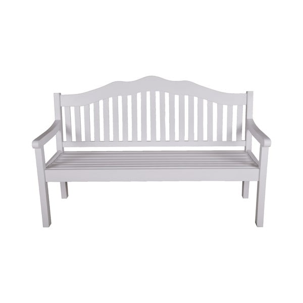 Bílá dřevěná zahradní lavice Austin – Garden Pleasure-image-1