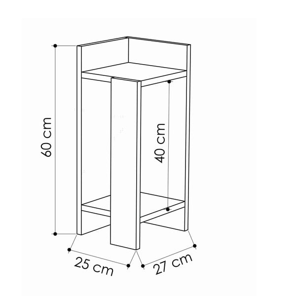 Sada 2 bílých nočních stolků Elos-image-2