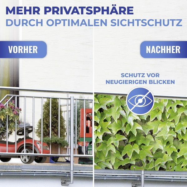 Zelená plastová balkonová zástěna 500x85 cm Wilder Wein – Maximex-image-4