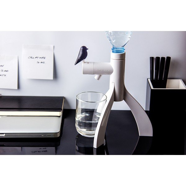 Stojan na PET láhev QUALY Thirsty Bird, černý-image-1