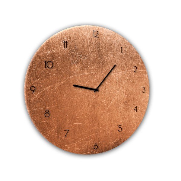 Nástěnné hodiny Styler Glassclock Copper, ⌀ 30 cm-image-1