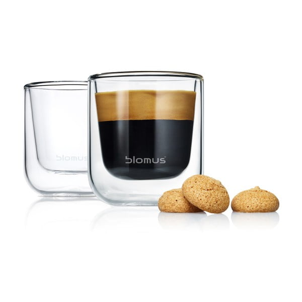 Dvoustěnné sklenice v sadě 2 ks 80 ml Nero – Blomus-image-2