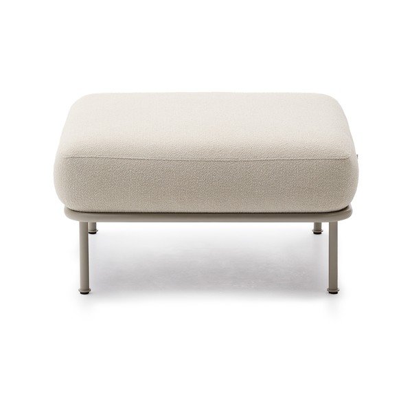 Béžová podnožka z textilie bouclé Aurum – Kave Home