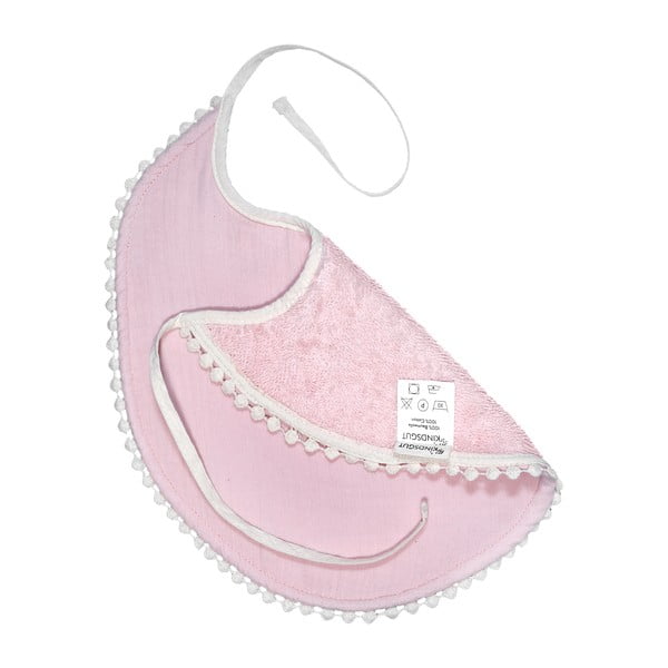 Růžový mušelínový bryndák Kindsgut London-image-3