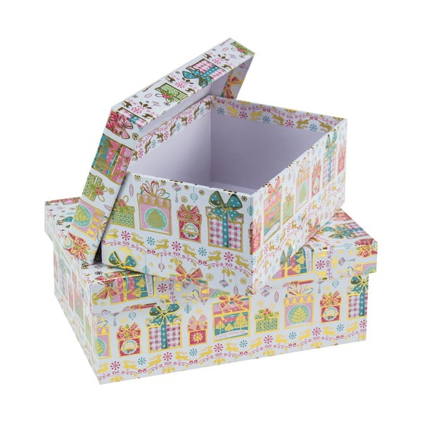 Sada 2 hranatých kartonových boxů Unimasa Gift