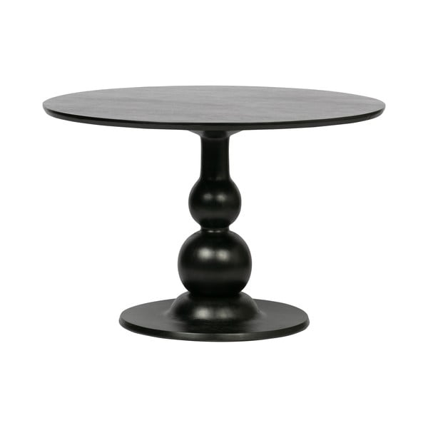 Černý kulatý jídelní stůl z mangového dřeva BePureHome Blanco, ⌀ 120 cm