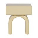 Světle žlutý lesklý noční stolek Zorel – WOOOD