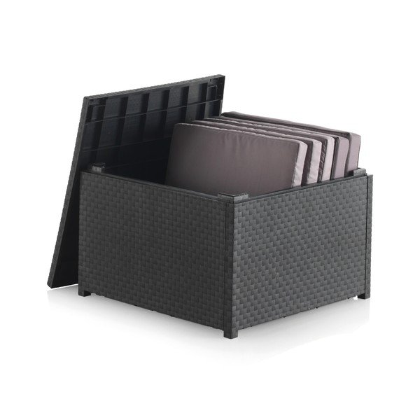 Zahradní odkládací stolek z umělého ratanu 56x56 cm – Juinsa-image-3