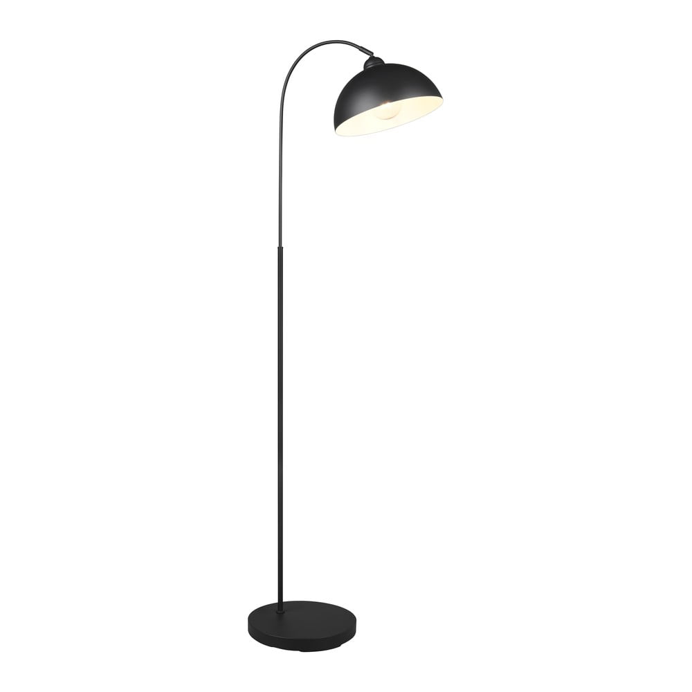 Černá stojací lampa s kovovým stínidlem (výška 170 cm) Sierra – Trio