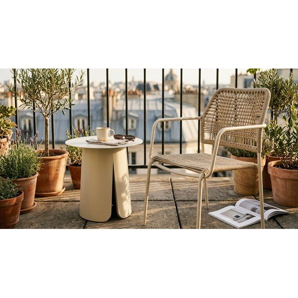 Hliníkový kulatý zahradní stolek ø 45 cm Bryan – Bizzotto-image-1