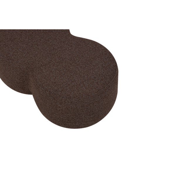Tmavě hnědý taburet z textilie bouclé Umbo – noo.ma-image-3