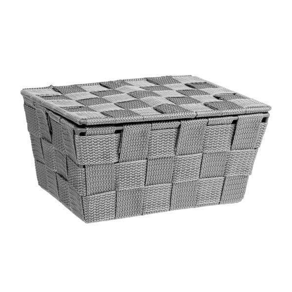 Šedý košík s víkem Wenko Adria-image-1