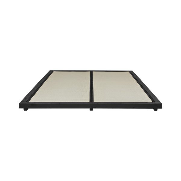 Dvoulůžková postel z borovicového dřeva s matrací a tatami Karup Design Dock Comfort Mat Black/Natural, 140 x 200 cm-image-4