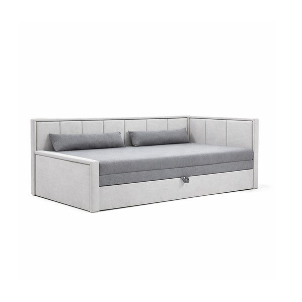 Šedá žinylková rozkládací/s úložným prostorem pohovka 214 cm Fulgeo – ELTAP