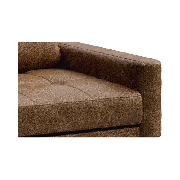 Koňakově hnědá kožená rohová pohovka MESONICA Musso Tufted, levý roh-image-4