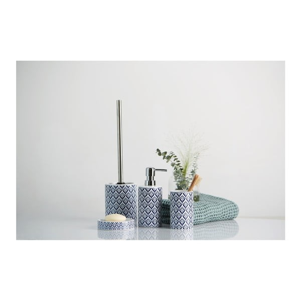 Modrý keramický kelímek na kartáčky Wenko Lorca-image-3