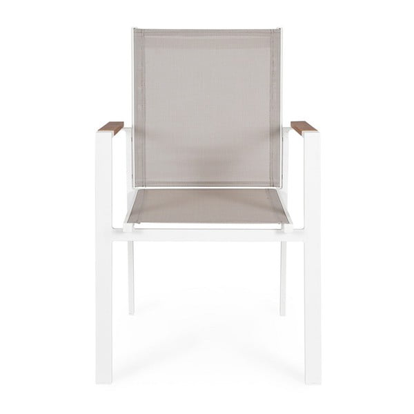 Bílá kovová zahradní židle Heta   – Bizzotto-image-1