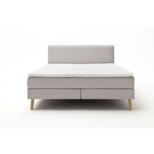 Světle šedá boxspring postel 160x200 cm Greta – Meise Möbel-image-3